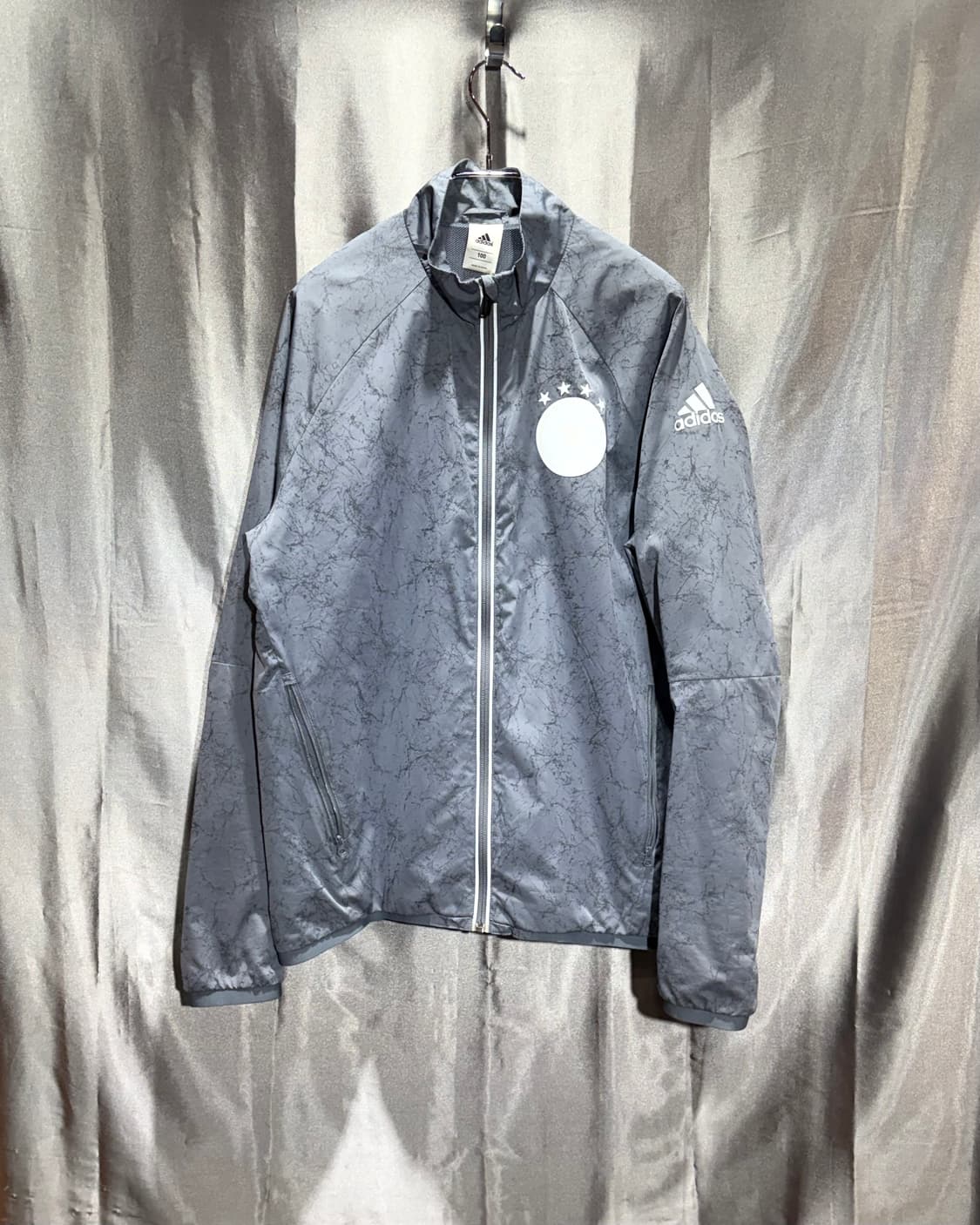 L 아디다스 독일 패치 크랙 애쉬블루 바람막이 상품이미지2