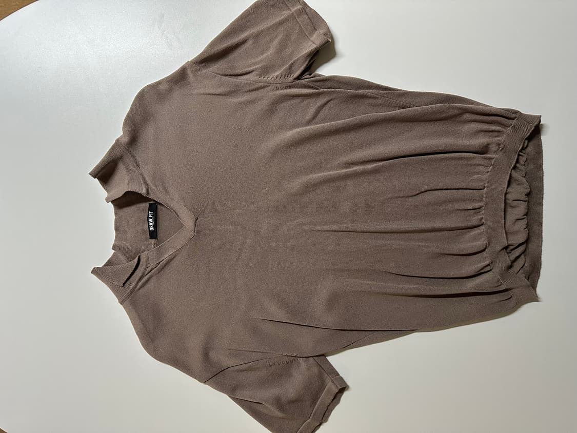 DRAW FIT 브라운 니트 탑 M사이즈 상품이미지1