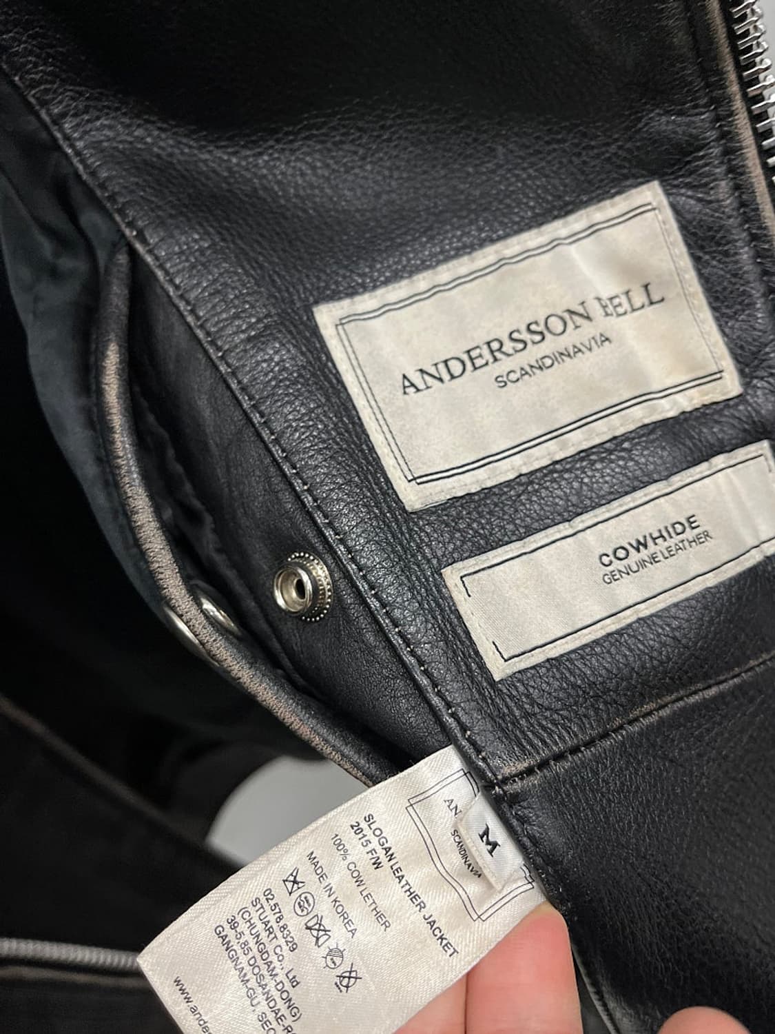 95) 앤더슨벨 소가죽 라이더자켓  상품이미지7
