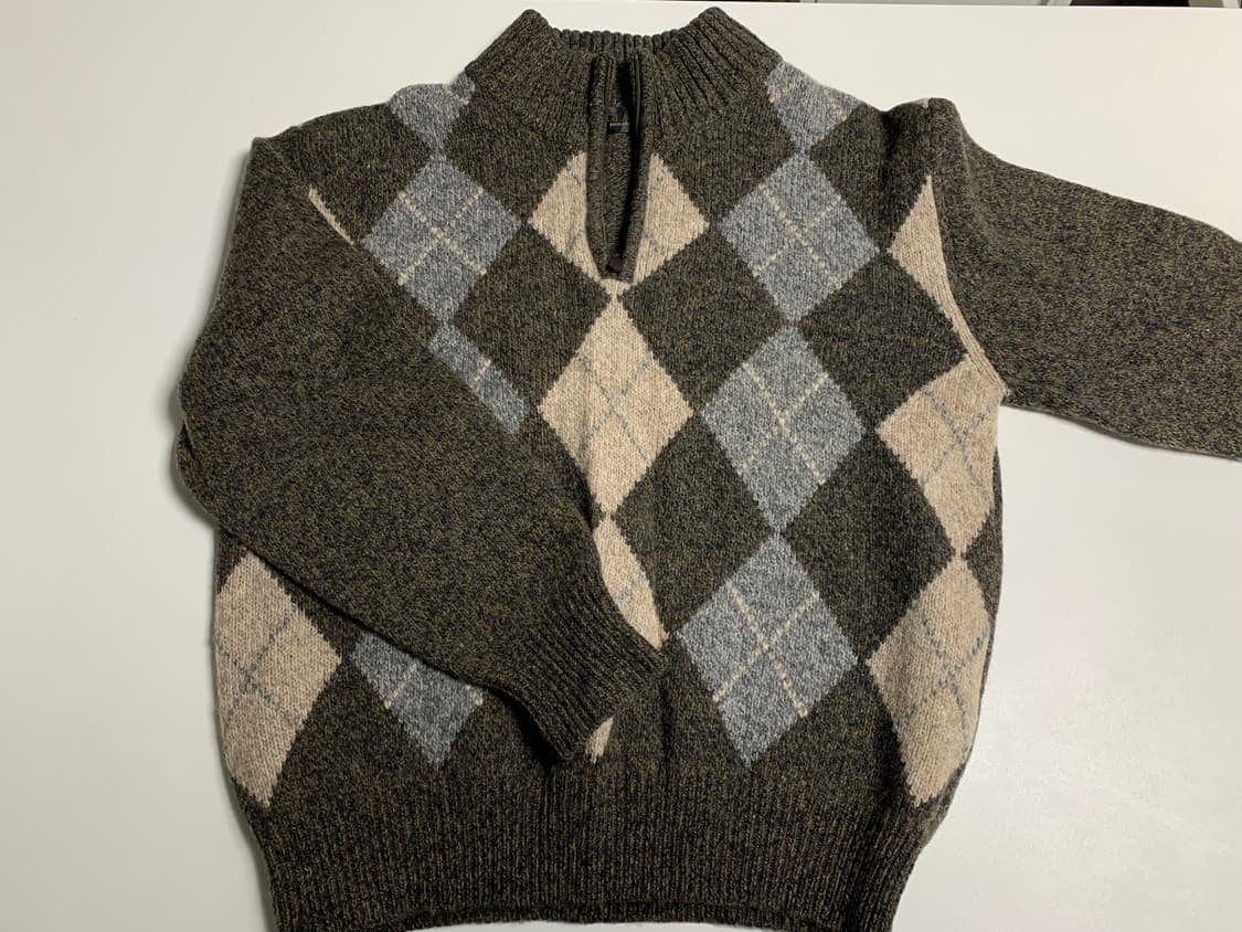 빈티지 아가일 니트 상품이미지1