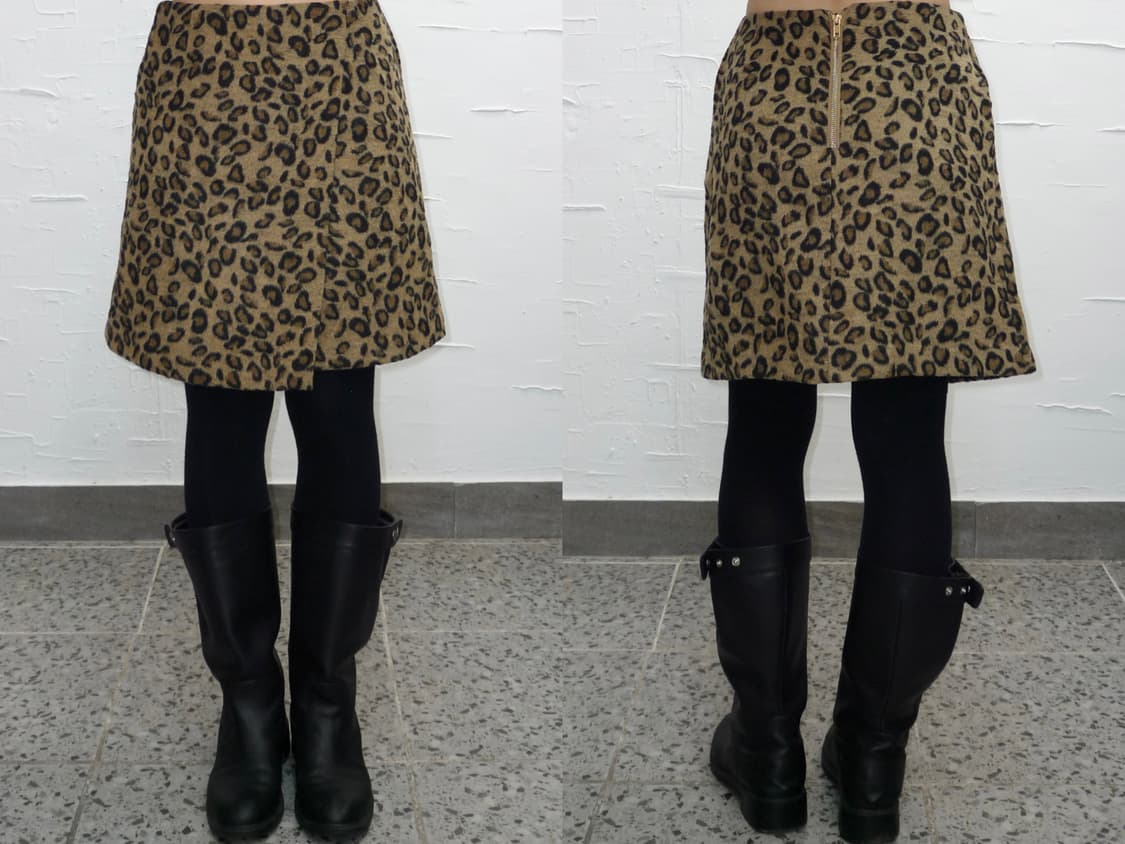 Back zipped leopard skirt 상품이미지4