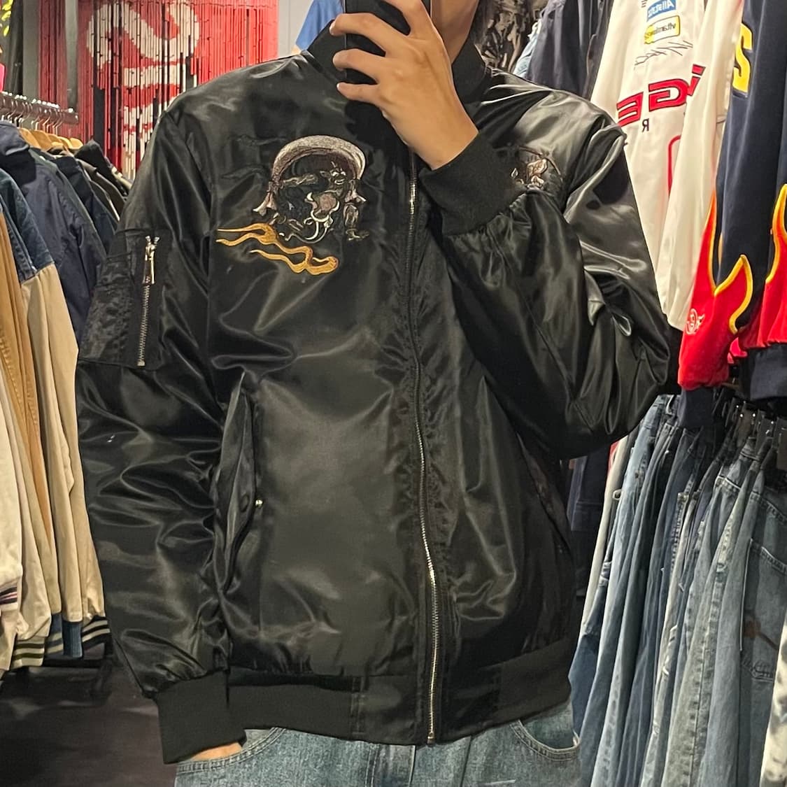 [IM] Vtg 블랙 자수 스카쟌 상품이미지4