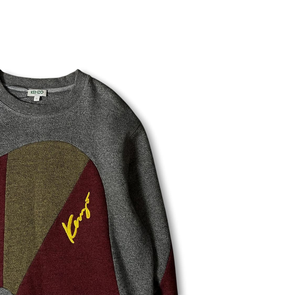 겐조 레드옐로우 포인트 그레이 맨투맨 S 상품이미지2