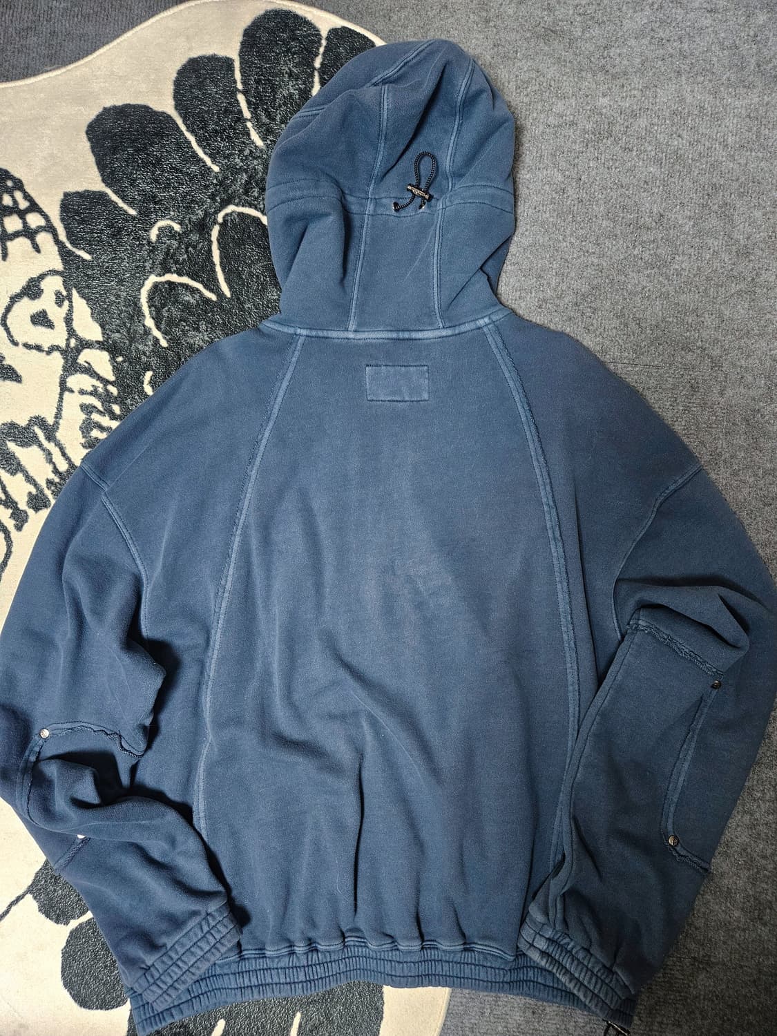 트래블 워싱 절개 스터드 캡 후드집업 상품이미지6