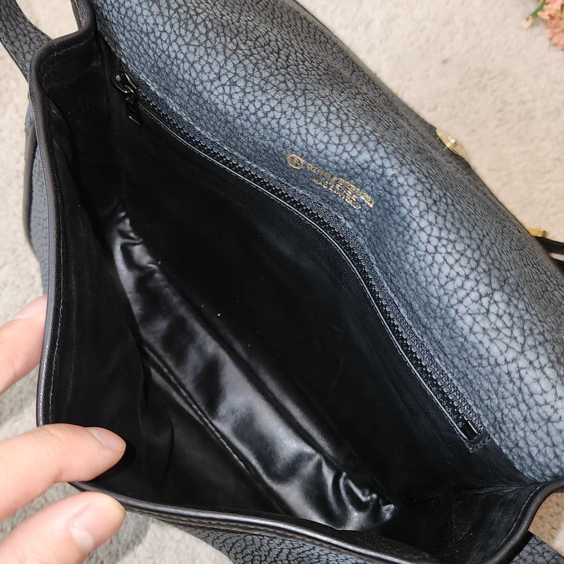 90년대 지노 페루치 레더 이태리 크로스 숄더백 상품이미지7