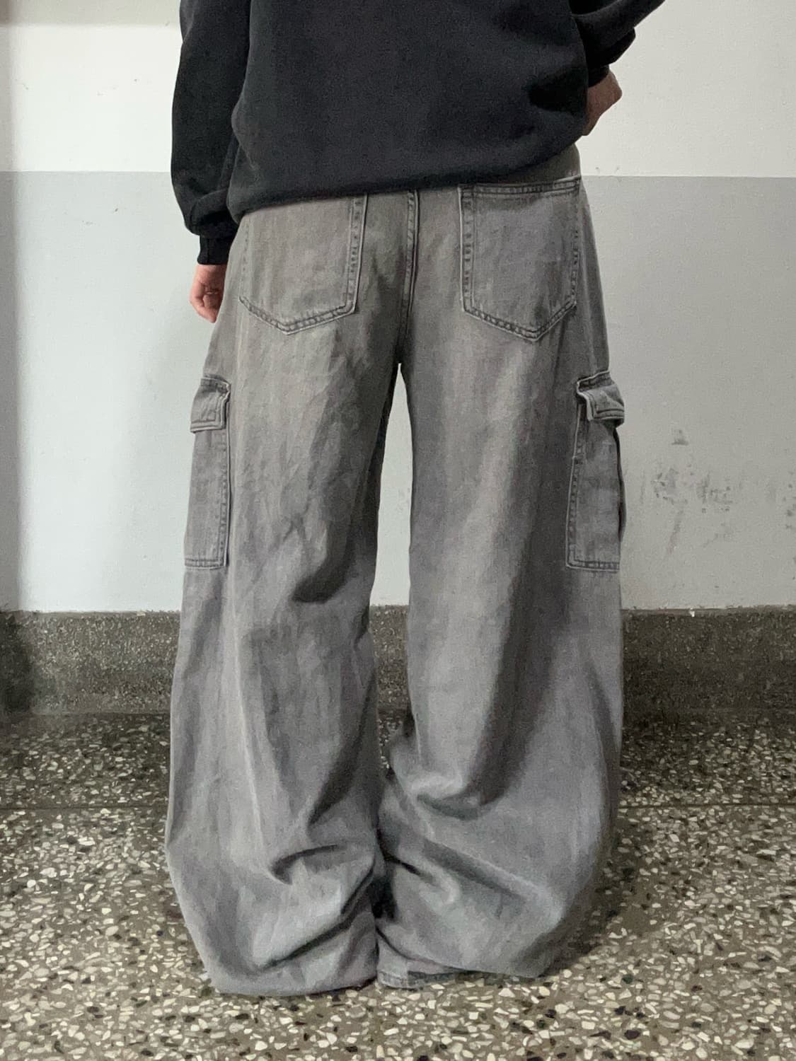 90s GAP 흑청 카고 와이드 팬츠 상품이미지3