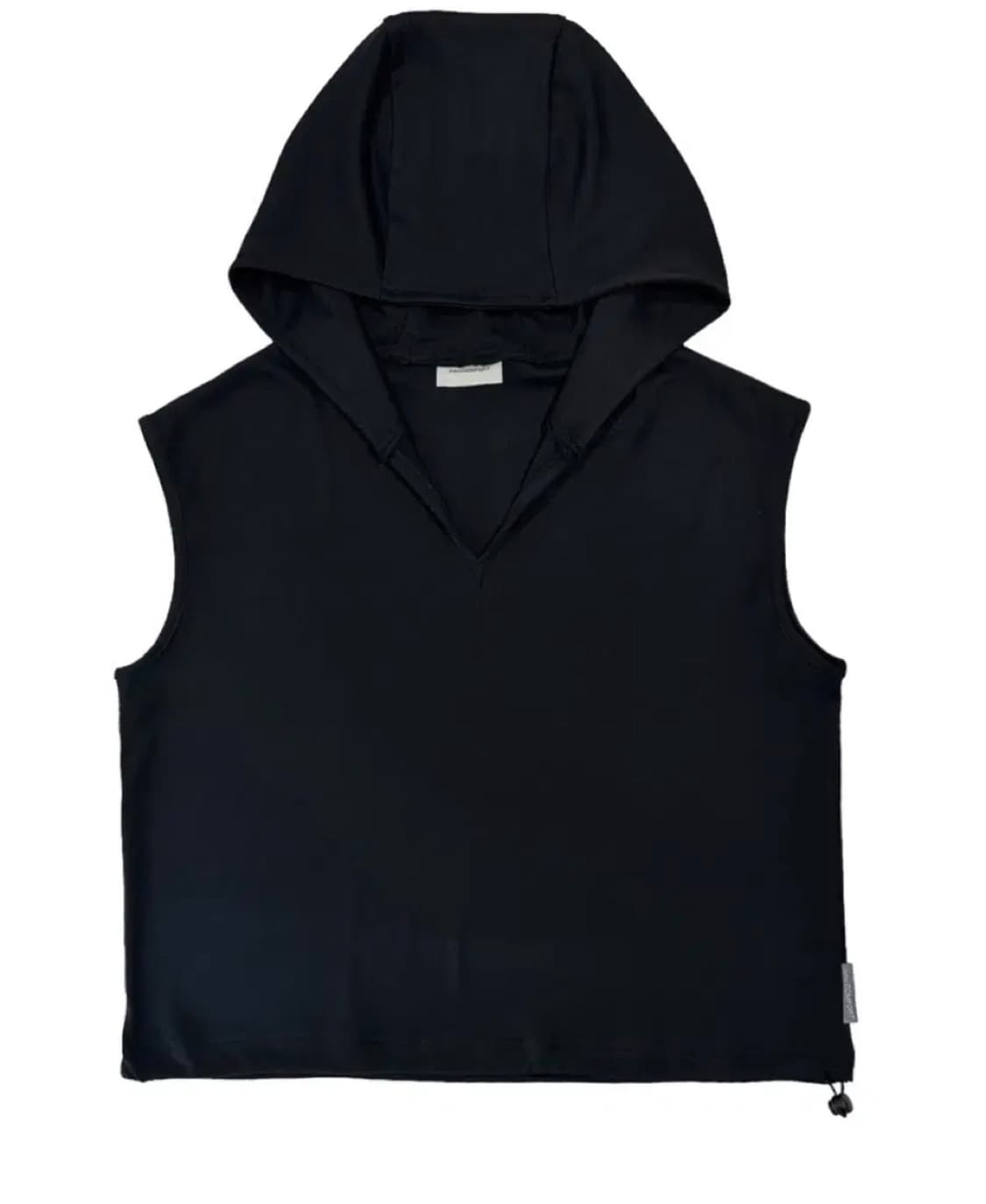 지초이컴포트 HOODED SLEEVELESS 블랙 상품이미지1