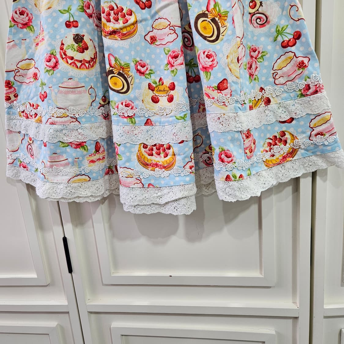 바디라인 케이크 패턴 레이스 스커트 상품이미지3