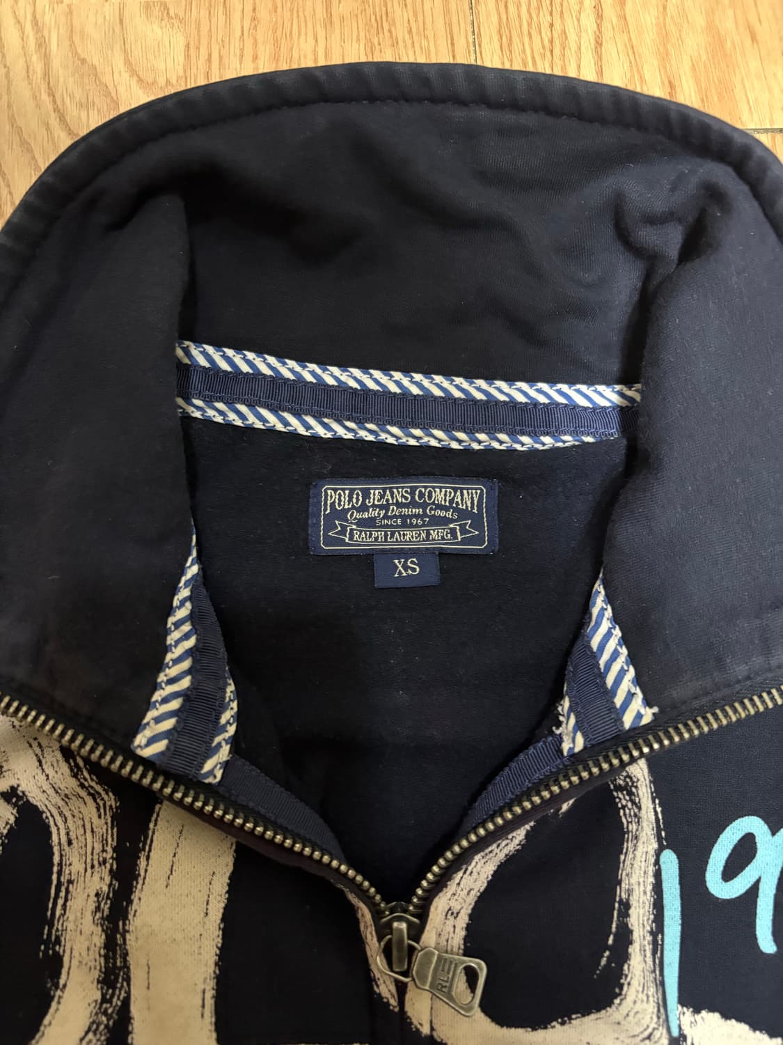 폴로 진스 프린팅 집업 네이비 상품이미지3