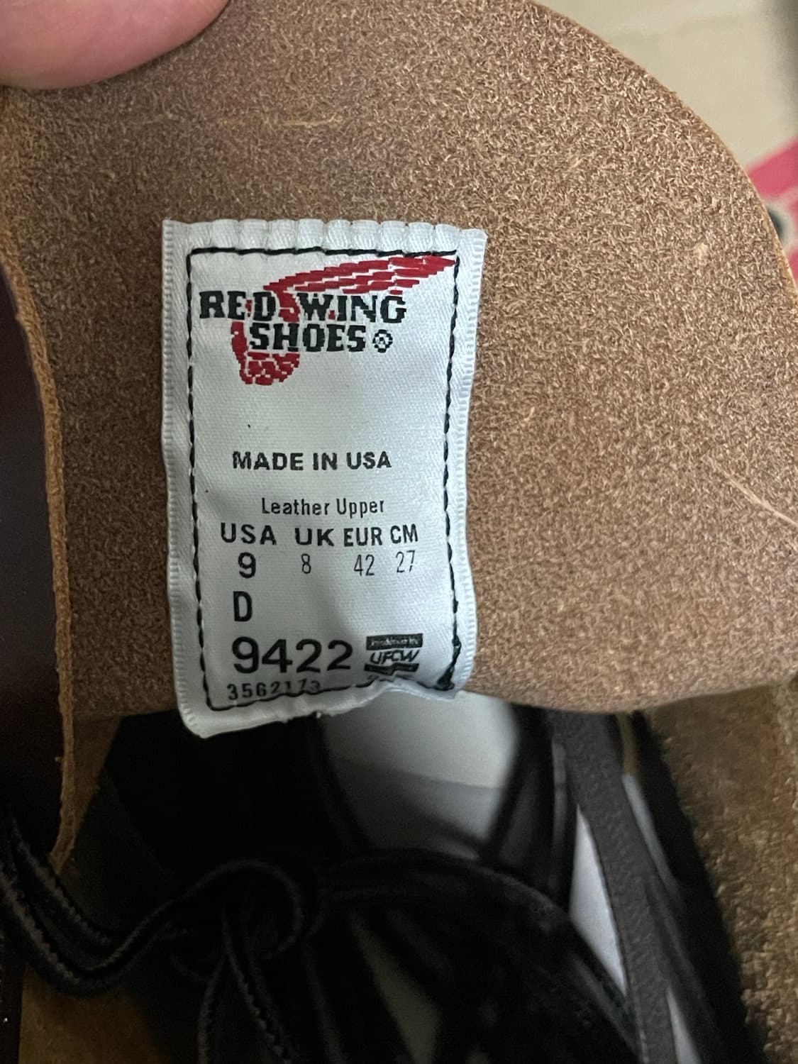 [9D/270 새상품] 레드윙 벡맨 9422 시가 엑스칼리버 팩토리세컨드 상품이미지6