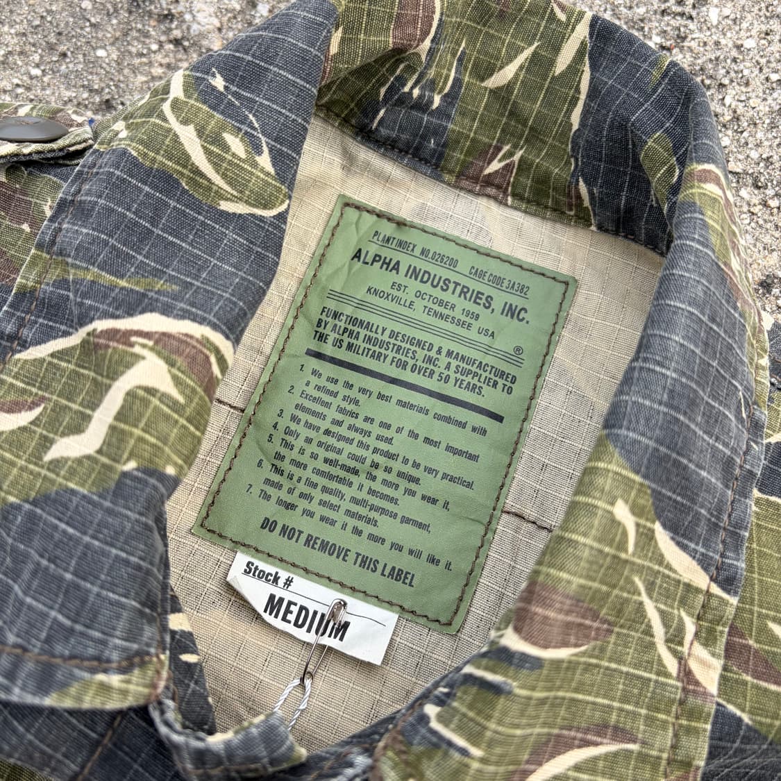 알파 인더스트리 빈티지 타이거 카모 BDU 자켓 M 상품이미지5