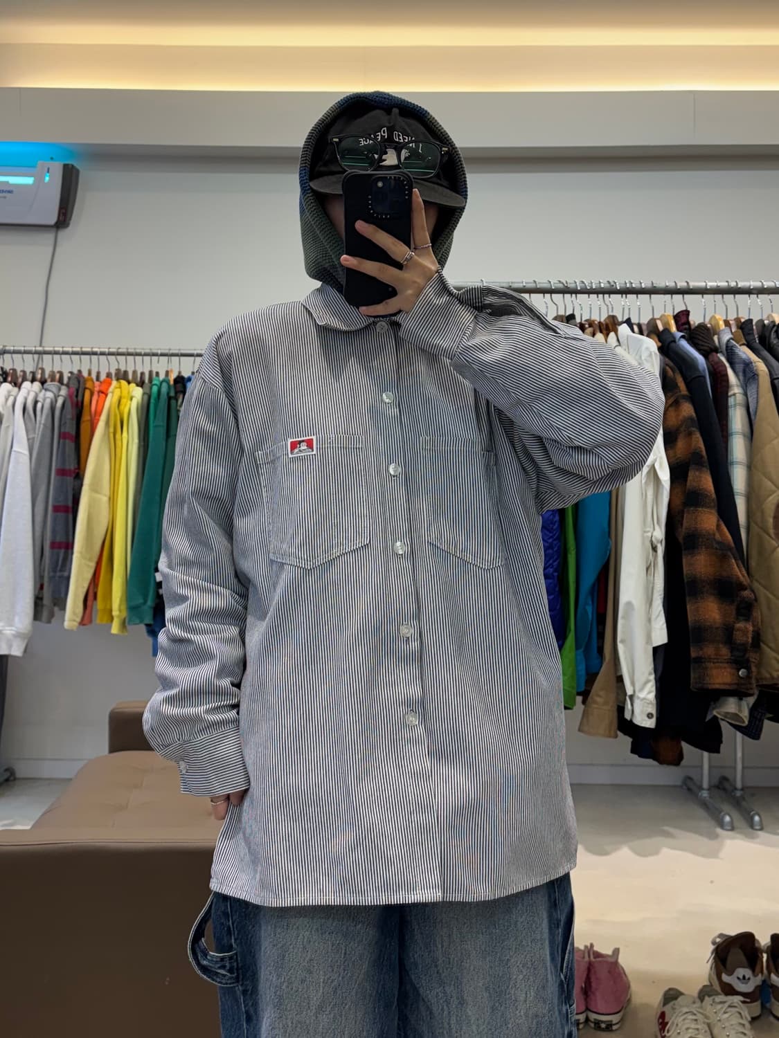 벤 데이비스 히코리 스트라이프 워크 셔츠 상품이미지5