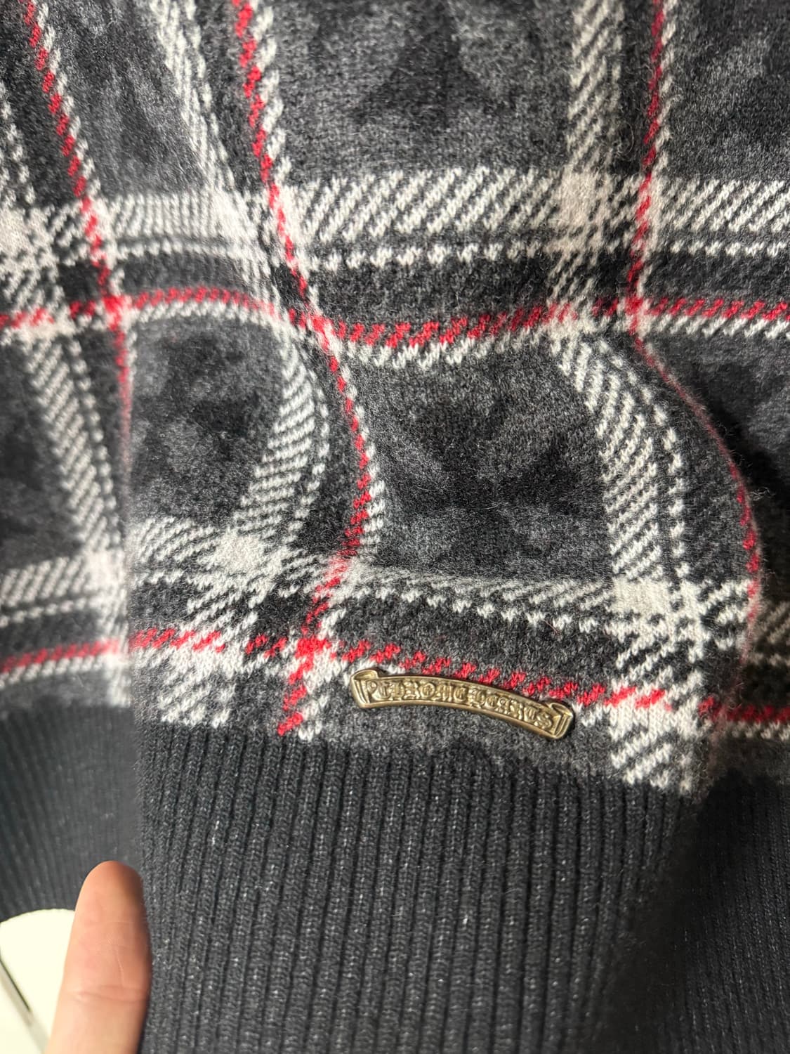 [XL] 크롬하츠 CH 플레이드 캐시미어 가디건  상품이미지7