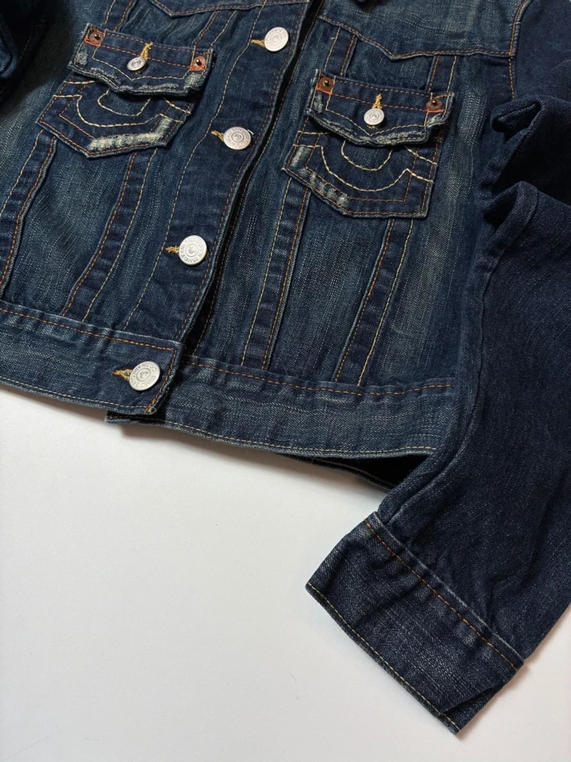 트루릴리젼 Y2K 스티치 포인트 크롭 데님 자켓 PN9132 상품이미지4