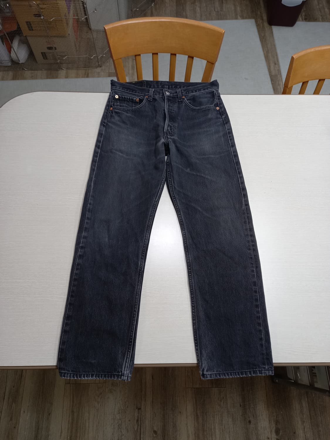 30 02's 리바이스501 일자진 블랙 30-134 상품이미지1