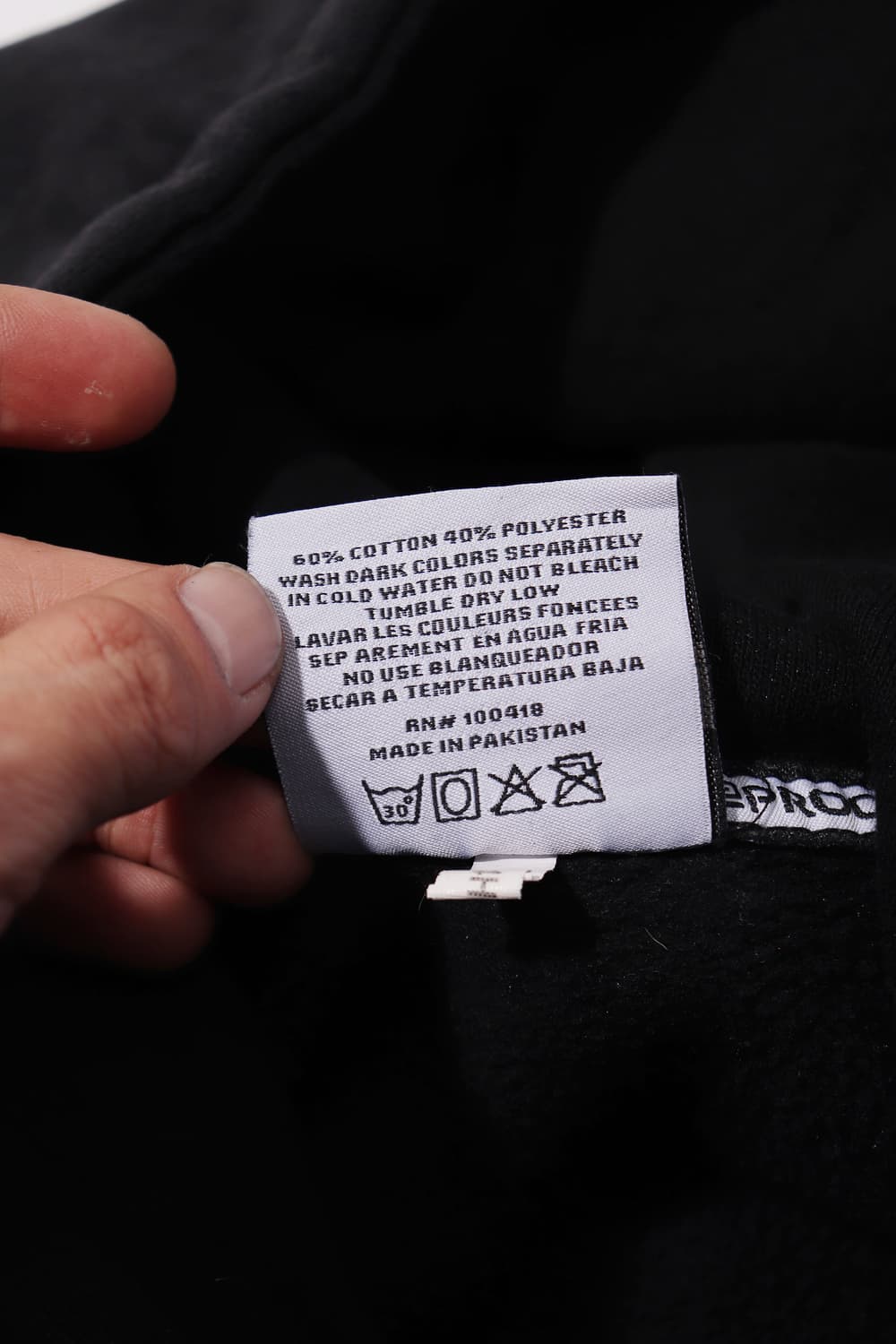 PRO CLUB 헤비 블랙 후드 티셔츠 size M 상품이미지5