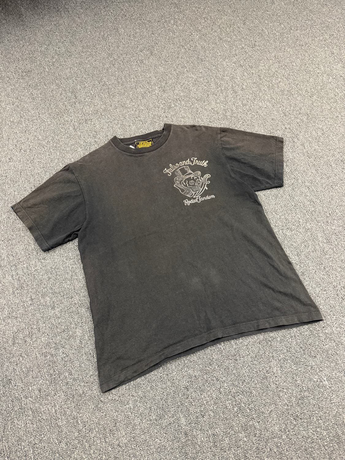 OS) Etbx 빈티지 스컬 프린팅 반팔 티셔츠 상품이미지1