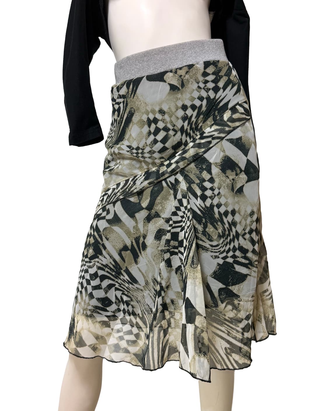 빈티지 머메이드 핏 미디 스커트 상품이미지1