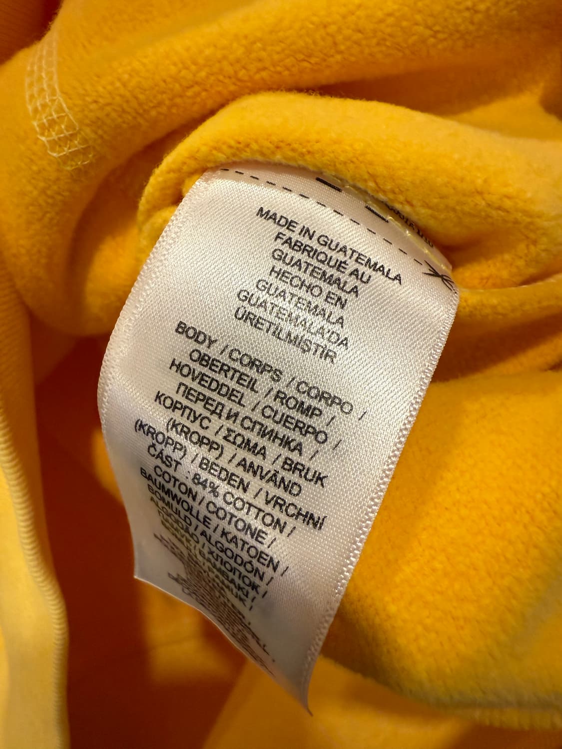 폴로 랄프로렌 네이비포니 옐로우 피그먼트 후드티 상품이미지4