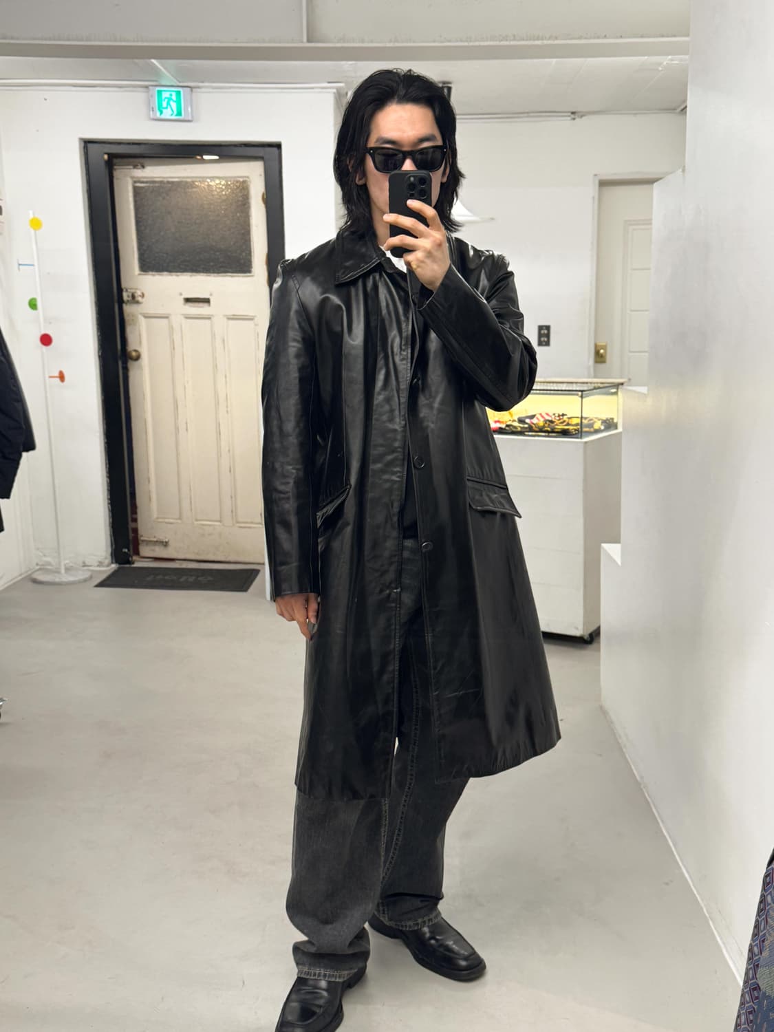 VISARUNO 홀스하이드 레더 코트 상품이미지8