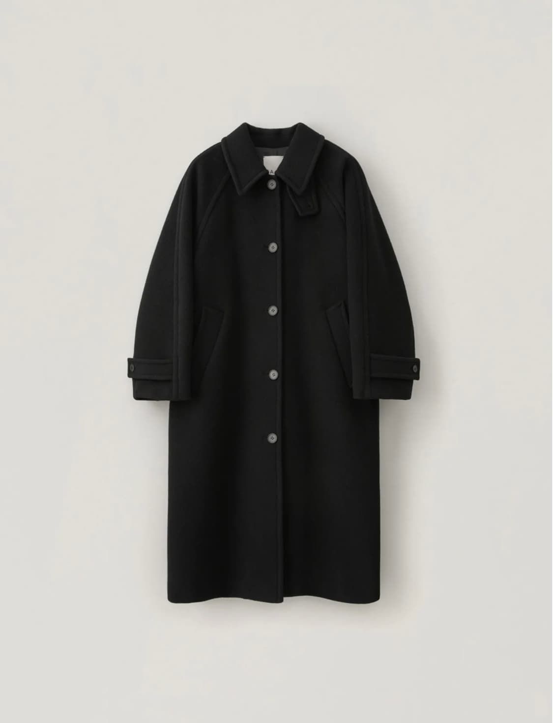 EAAH 이아 울 발마칸 코트 블랙 상품이미지3