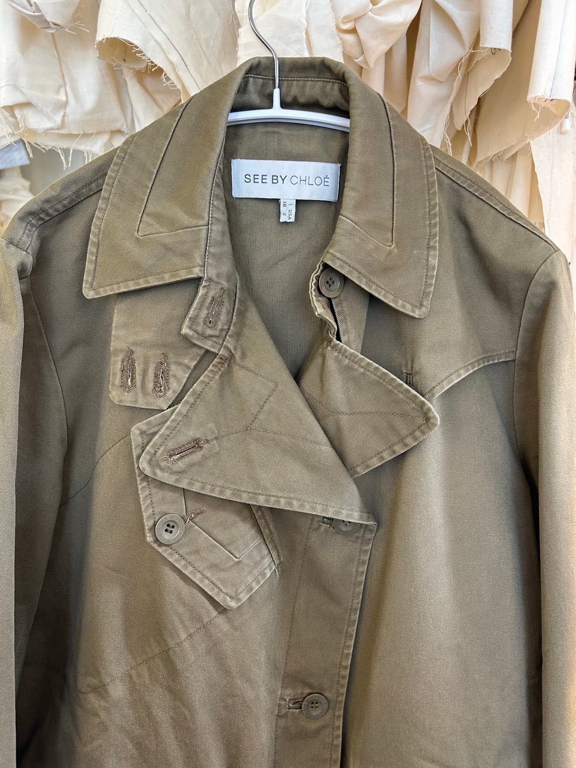 SEE BY CHLOÉ 사선 단추 디테일 코트 상품이미지2