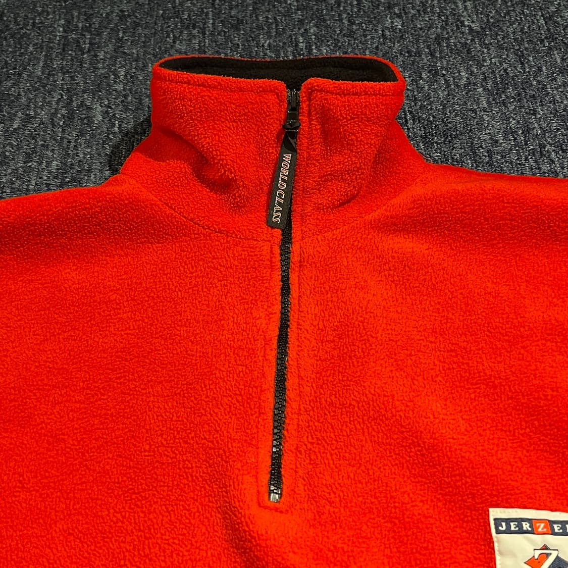 빈티지 90s JERZEES Z 컬러블록 플리스 하프집업 상품이미지3