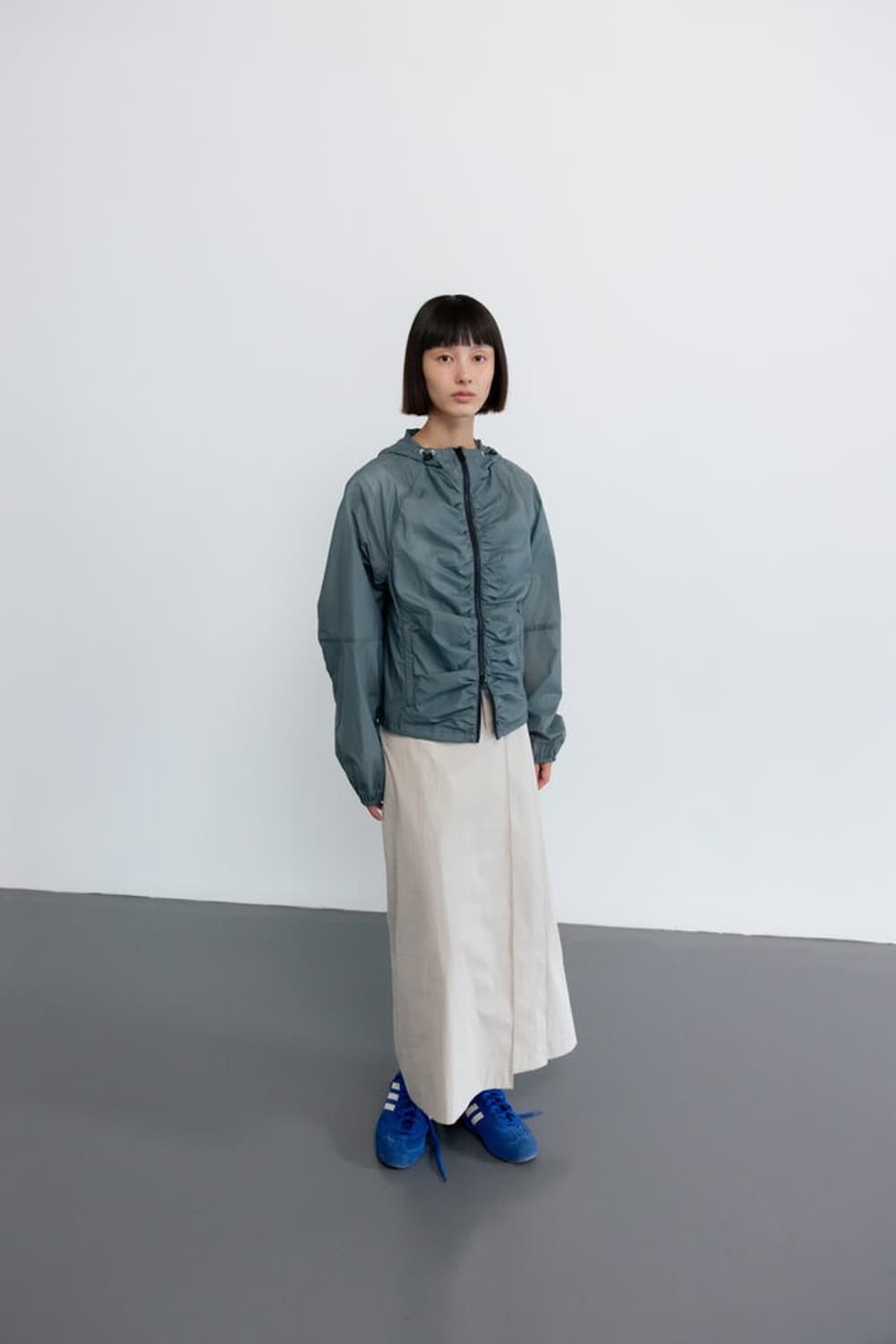 GBH 프론트 셔링 윈드러너 바람막이 카키 상품이미지1