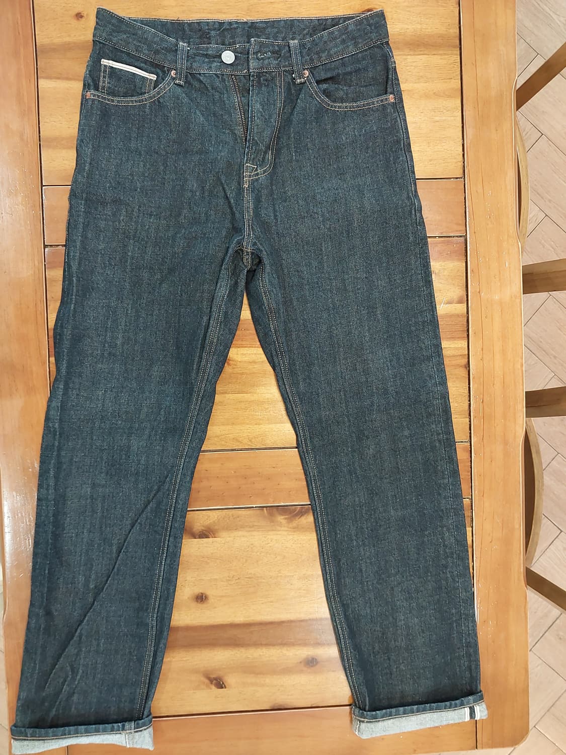 스파오 레귤러 스트레이트 셀비지 데님팬츠 28, 30사이즈 2벌 일괄판매 상품이미지9