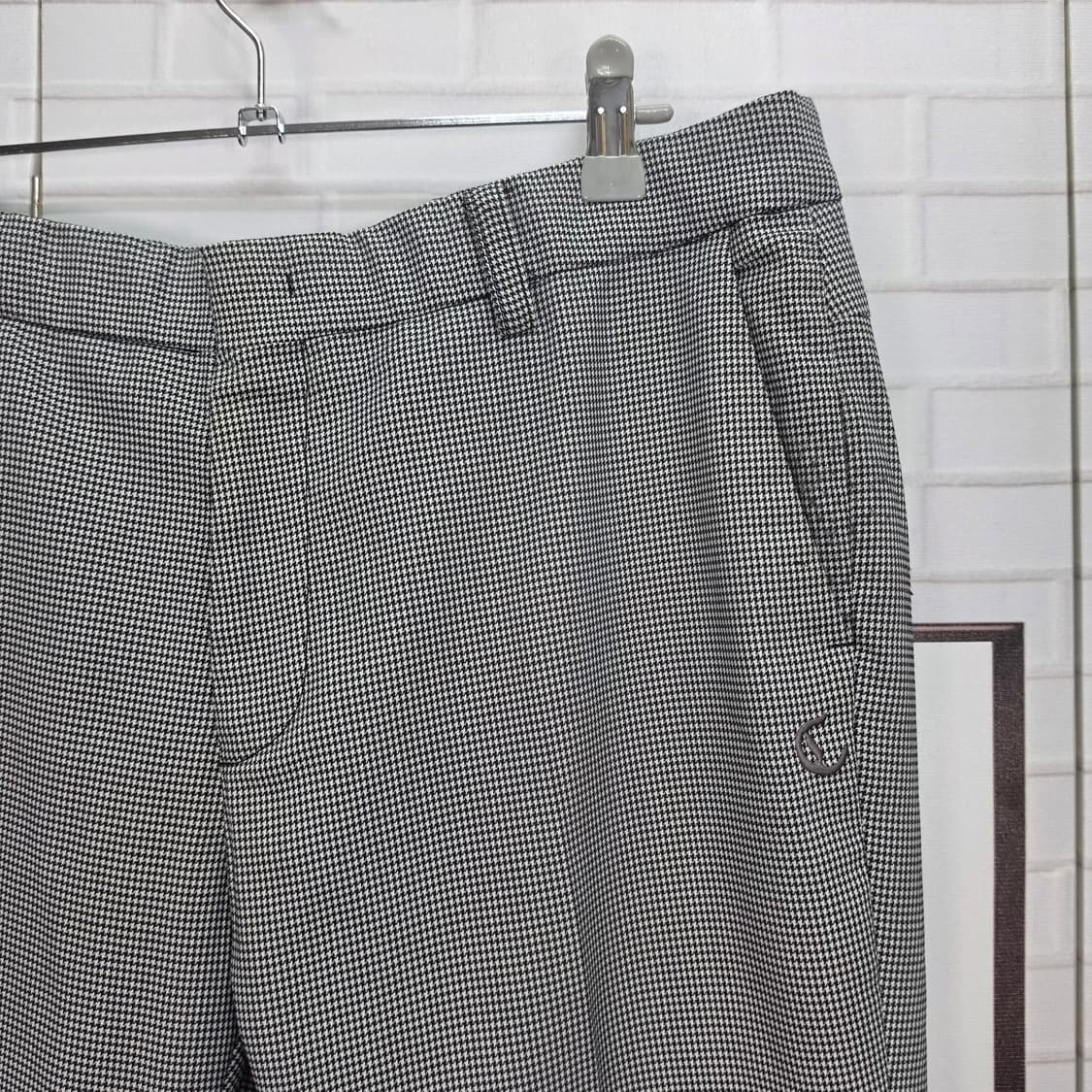 캘러웨어 하운드투스 패턴 자수 로고 골프 팬츠 바지 32사이즈 상품이미지3