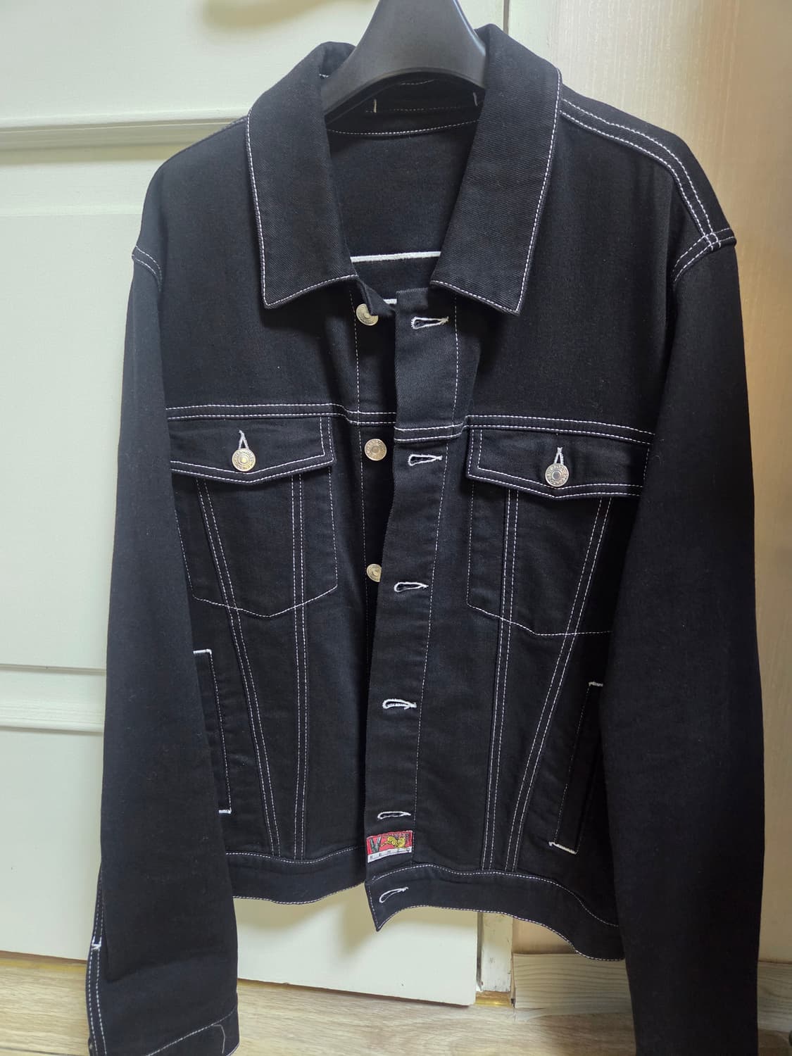 겐조 백로고 데님자켓 블랙 M 상품이미지4