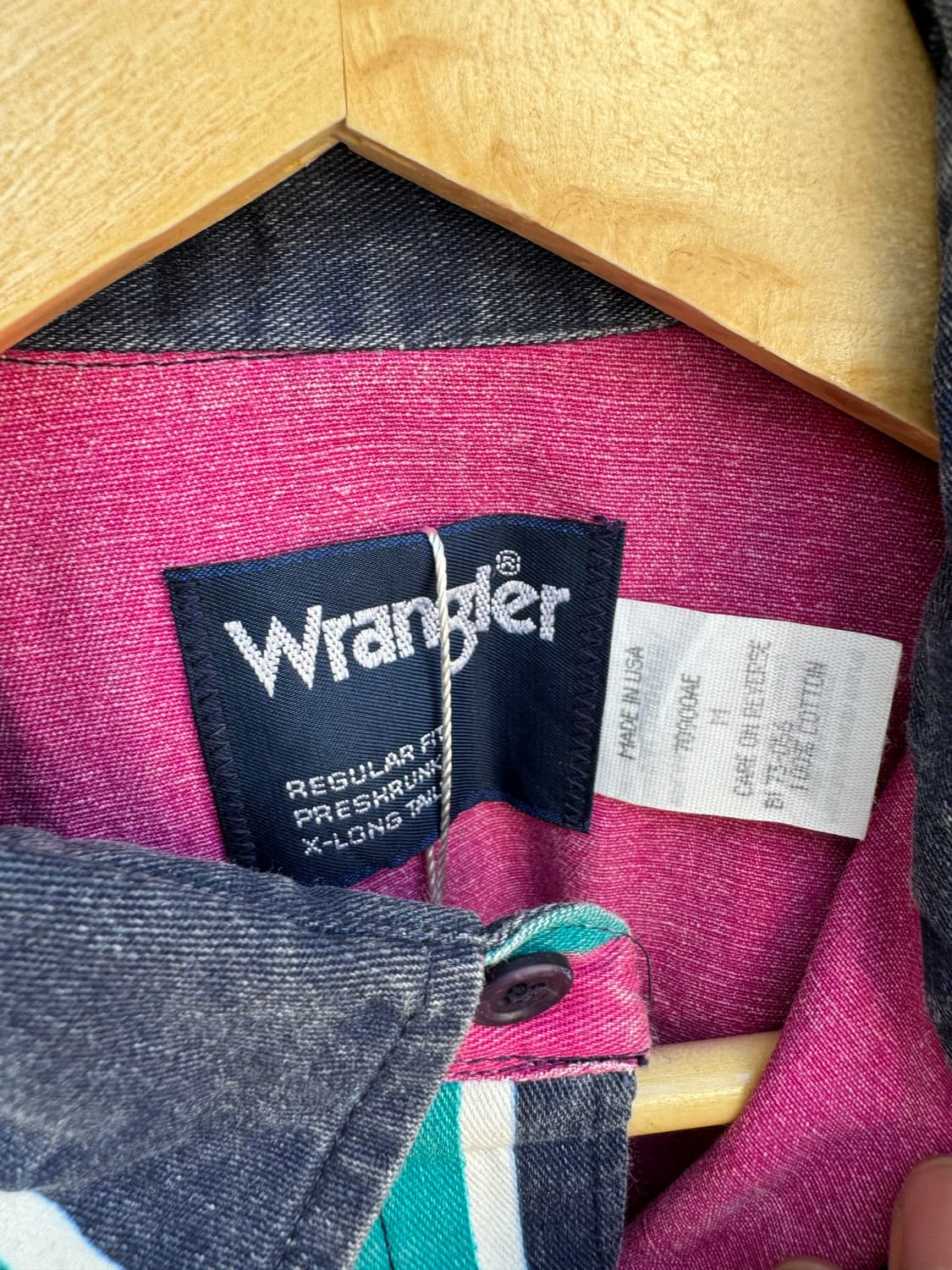 90s wrangler 랭글러 브러쉬포퍼 페이딩 스트라이프 웨스턴 셔츠 상품이미지5
