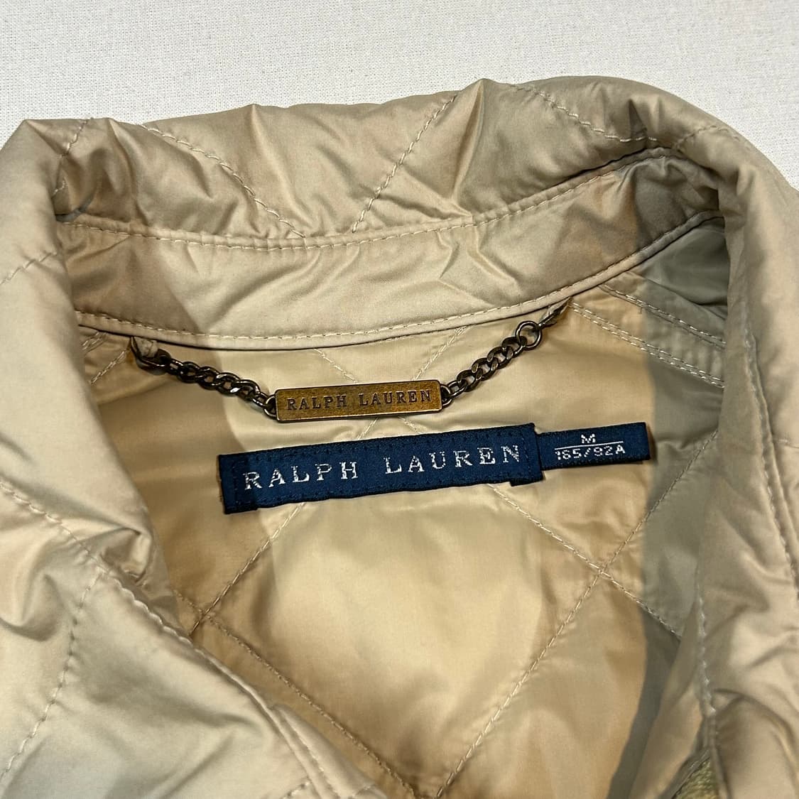 M) 랄프로렌 덕다운 오리털 퀼팅 자켓 베이지 상품이미지8