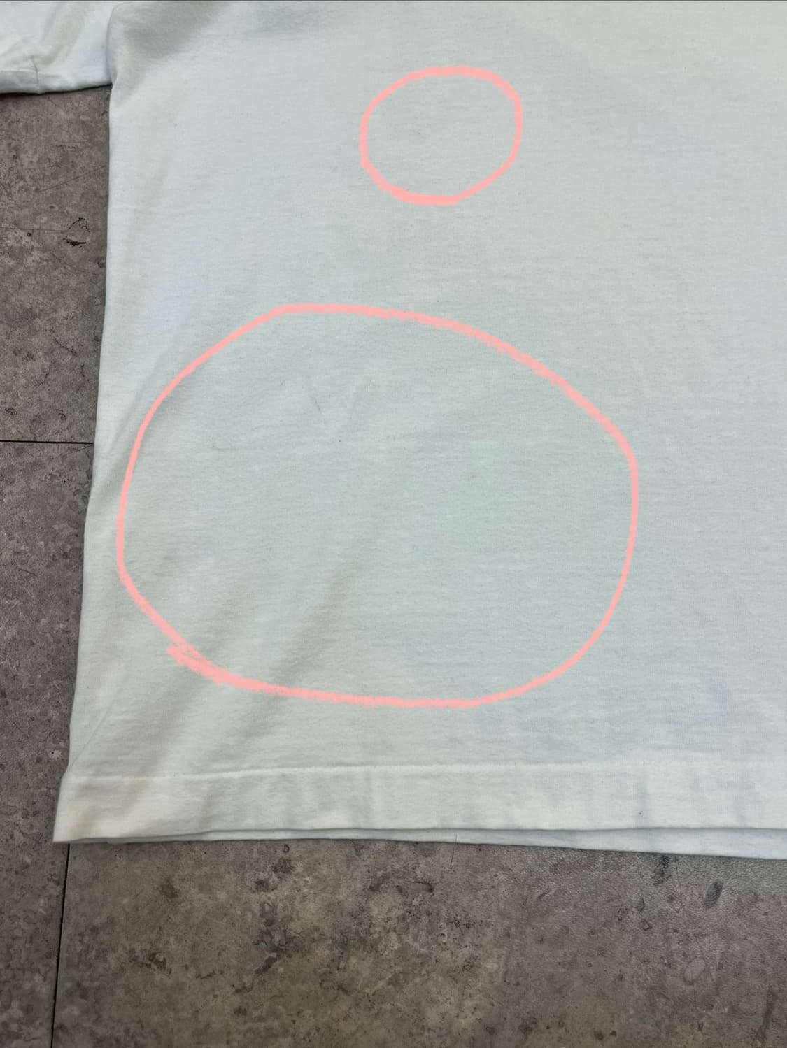 꼼데가르송 레드 하트 와펜 반팔티 화이트 L #csz3478 상품이미지5