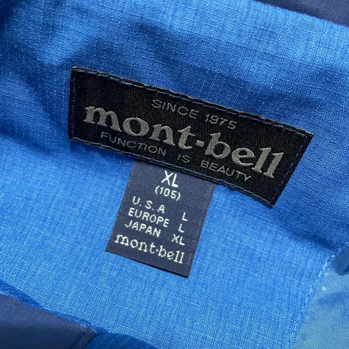 [XL] 몽벨 블루 트래킹 바람막이 자켓 상품이미지2