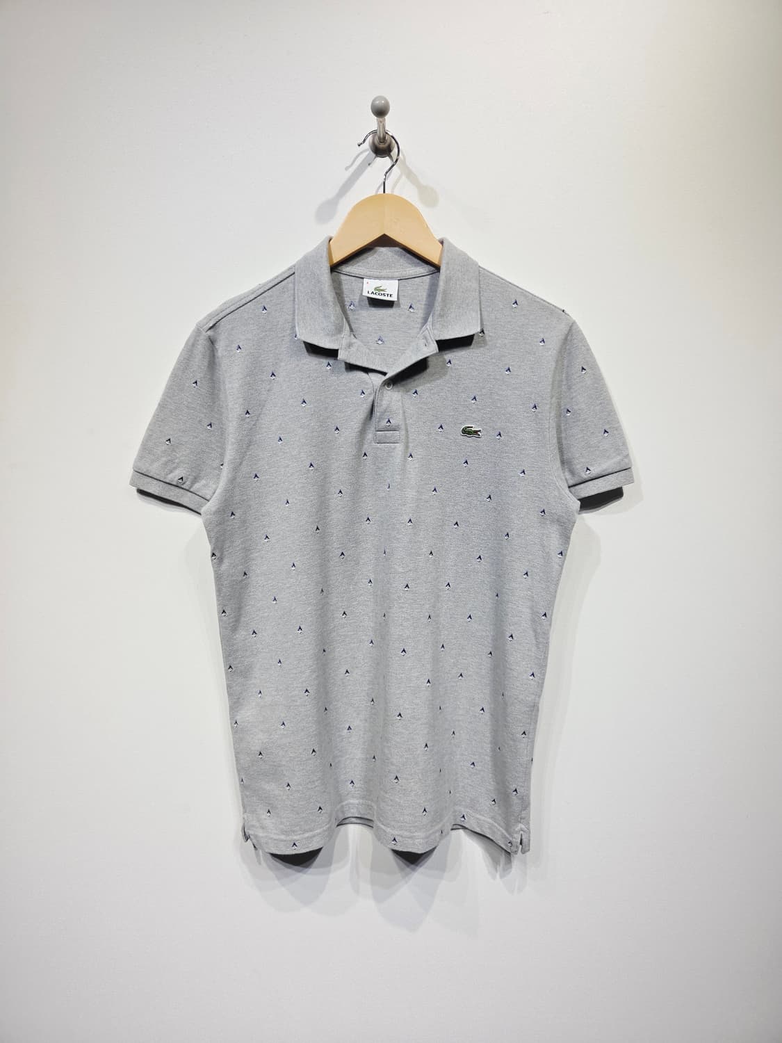 라코스테 그레이 패턴 반팔 카라티 상품이미지2