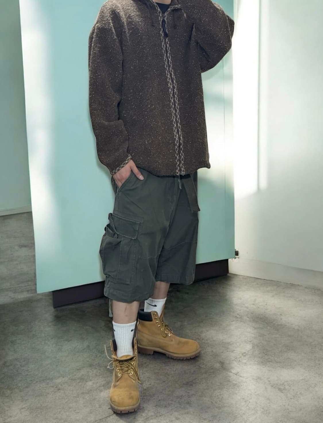 Blue de chine 보풀 니트 후드집업 상품이미지1