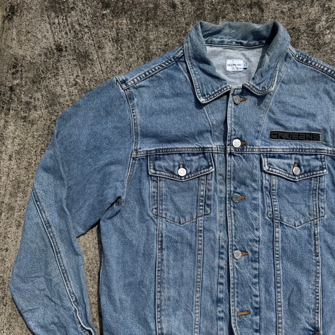 [L] 90s Calvin klein 켈빈클라인 데님 자켓 상품이미지3