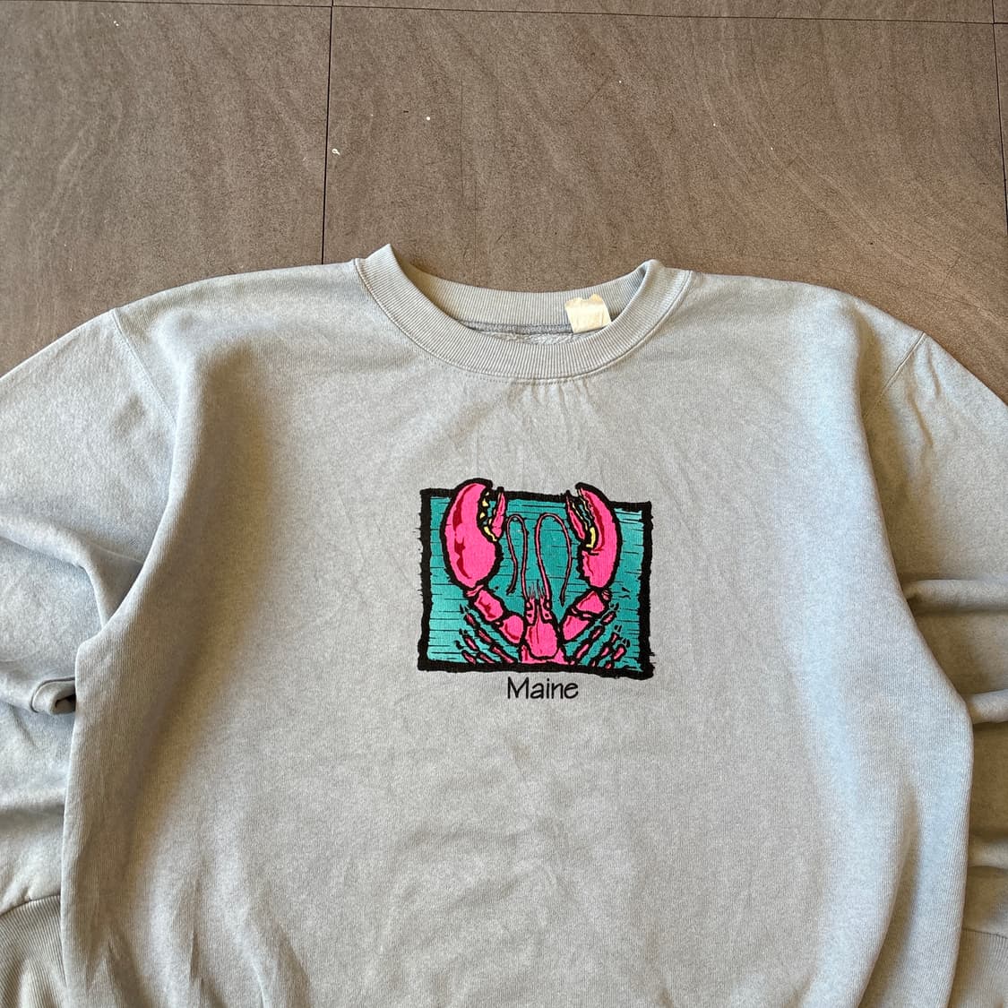 90s 90년대 미국 생산 빈티지 스카이블루 스웻셔츠 상품이미지3