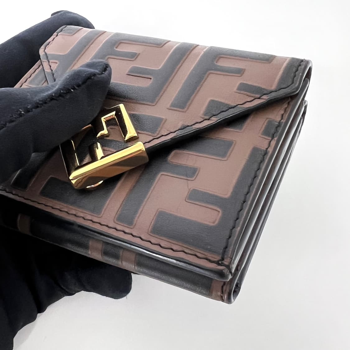 [감정완료] 펜디 FF 다이아몬드 3단 반지갑 (8M0480) 상품이미지6