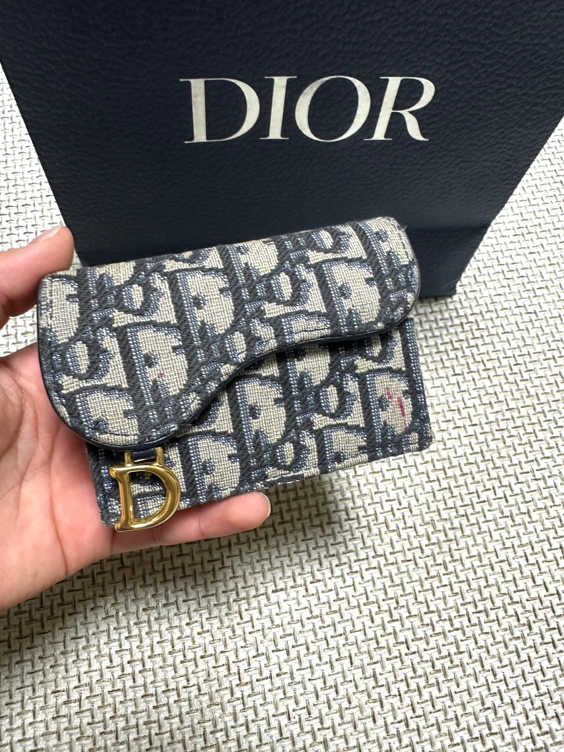 [OS/당일배송] 디올 오블리크 새들 카드지갑 상품이미지1