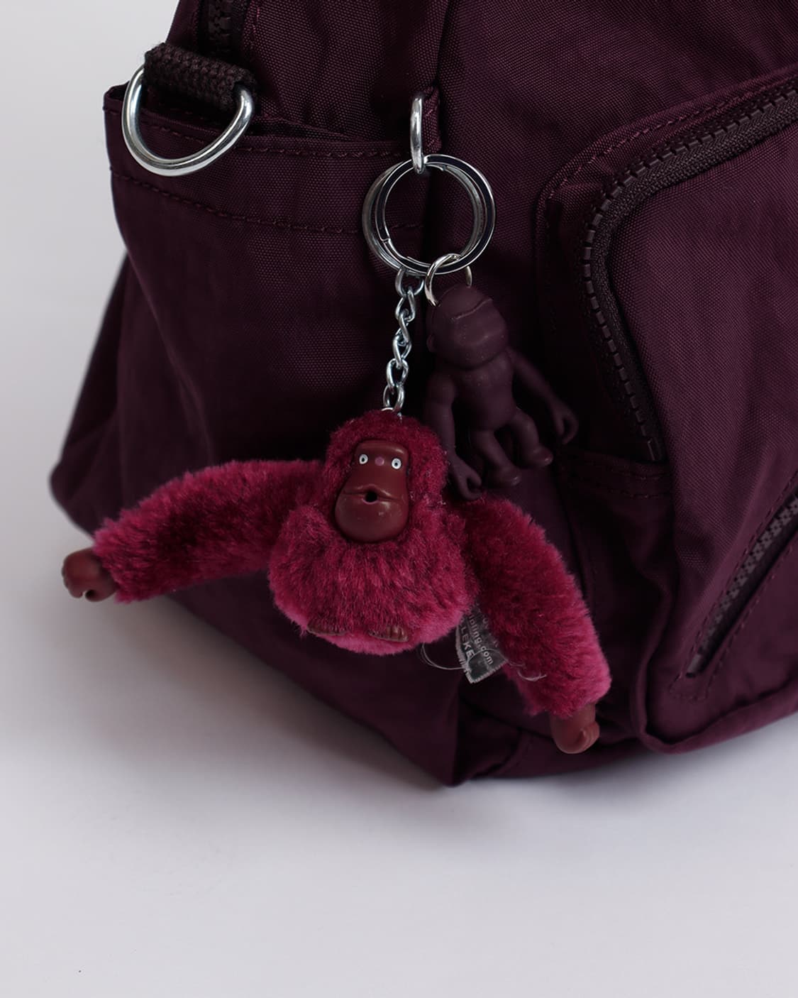 [Kipling] 버건디 멀티 포켓 나일론 토트백 상품이미지6