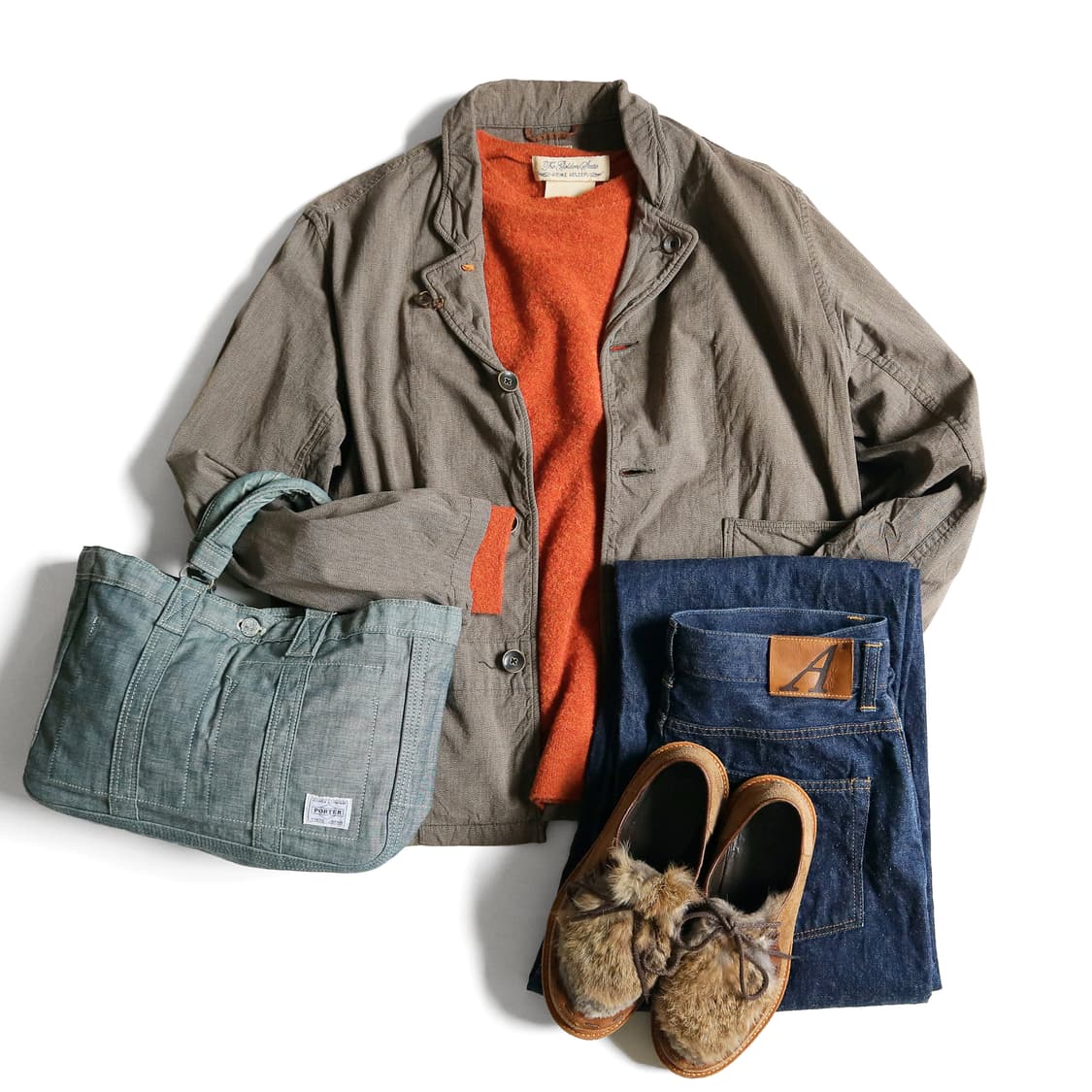 요시다포터 70주년 기념 인디고 토트백 상품이미지2