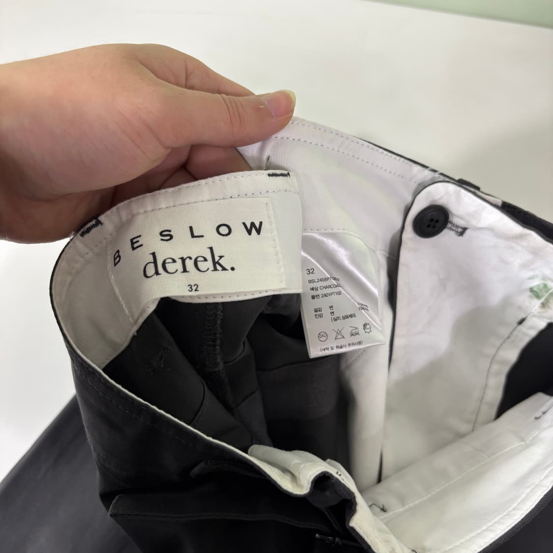 32 비슬로우 X 데릭 진그레이 커브드팬츠 상품이미지5