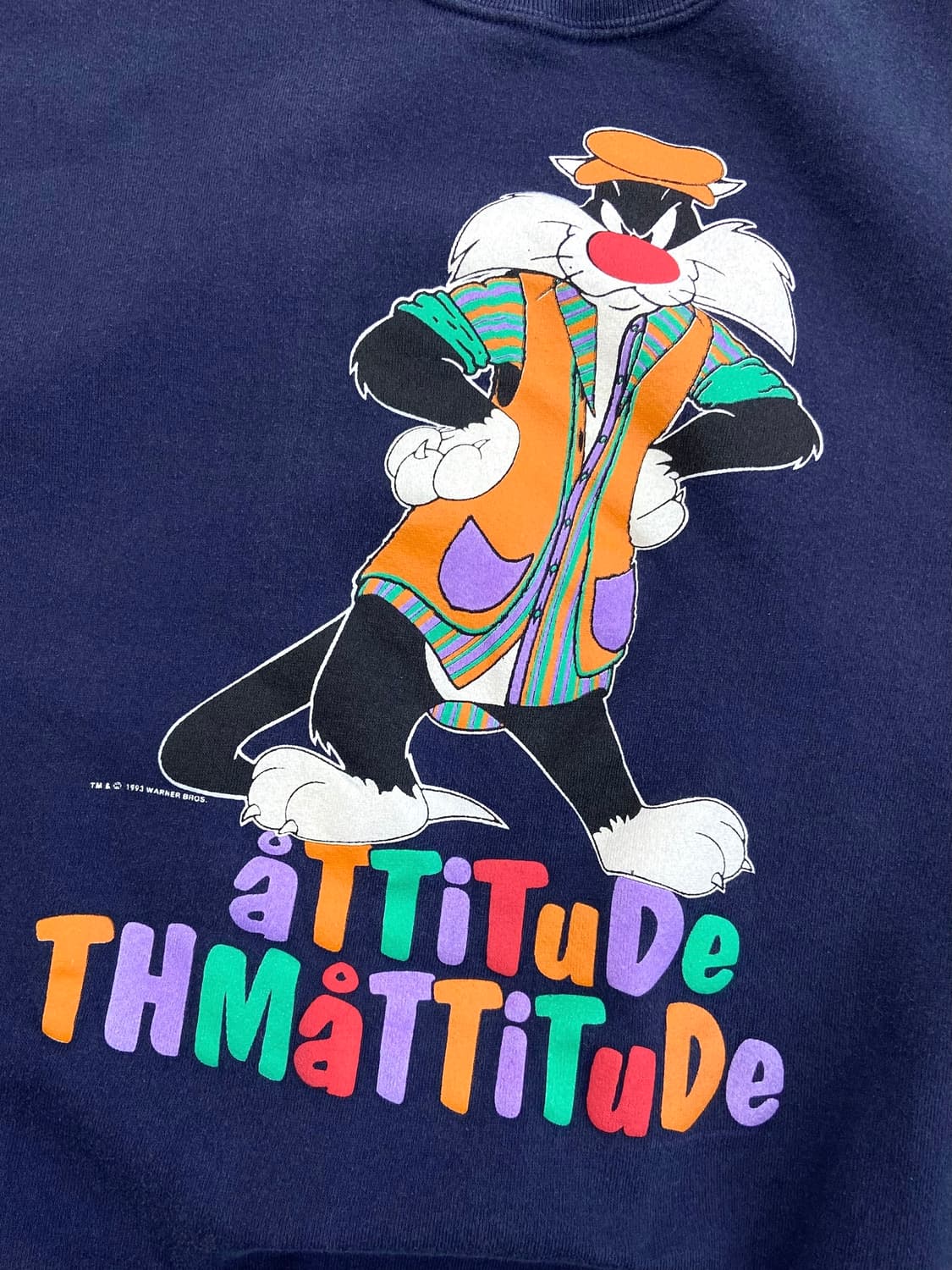 90's 루니튠즈 실베스터 50/50 스웻셔츠 상품이미지4