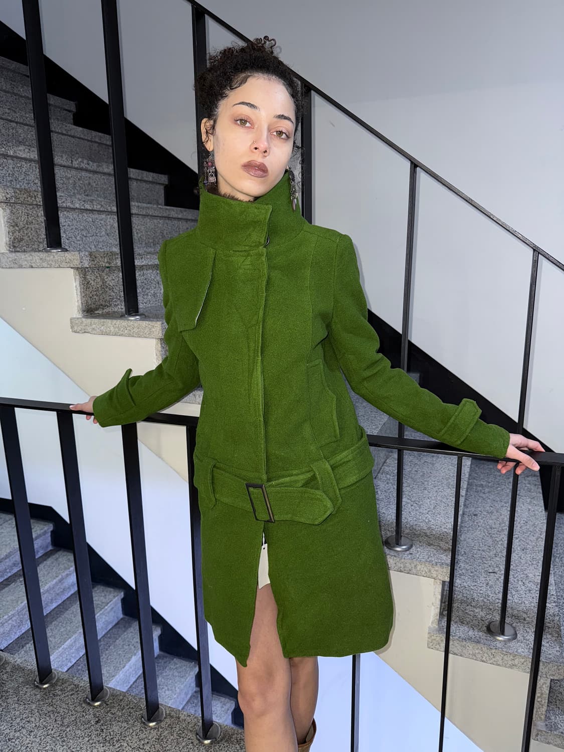 beltted single coat 상품이미지1