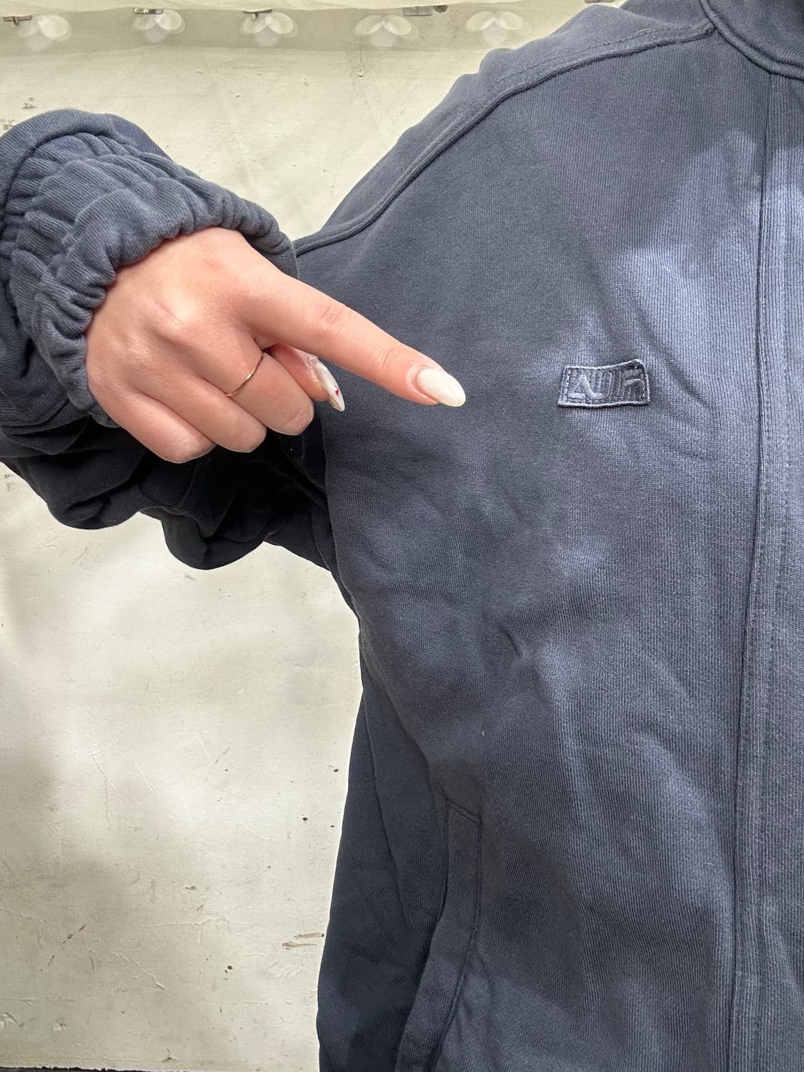 휠라 네이비 오버핏 모직 블루종 자켓 M 상품이미지4