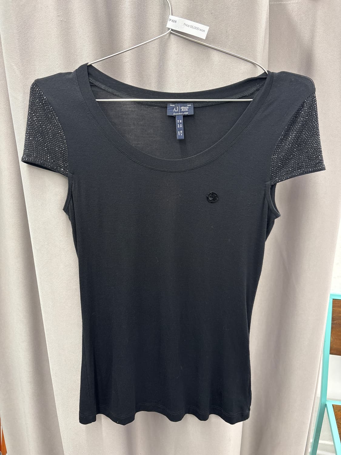 아르마니 큐빅소매 레이온 반팔 상품이미지1