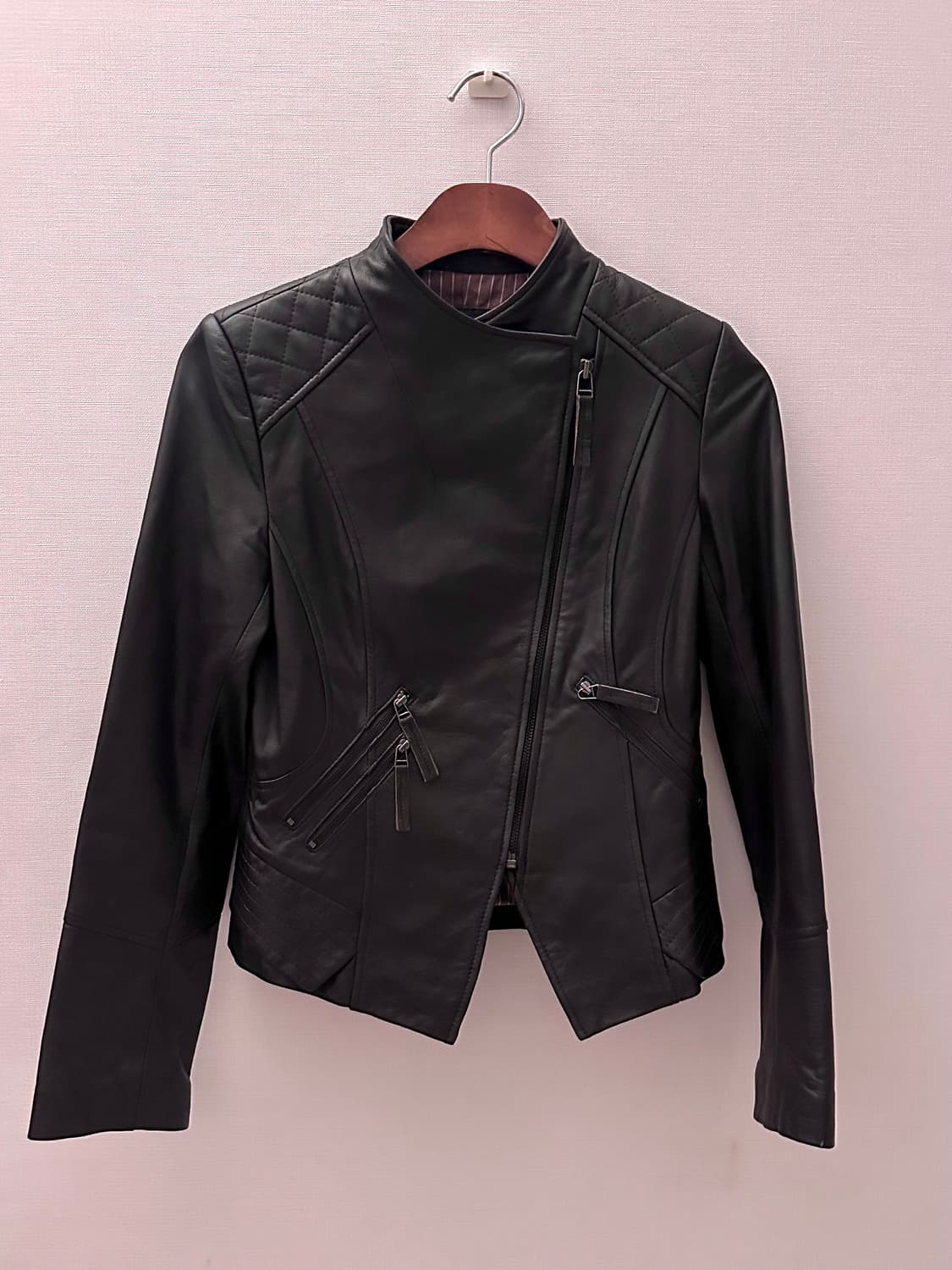 빈티지 비대칭 양가죽자켓 상품이미지5