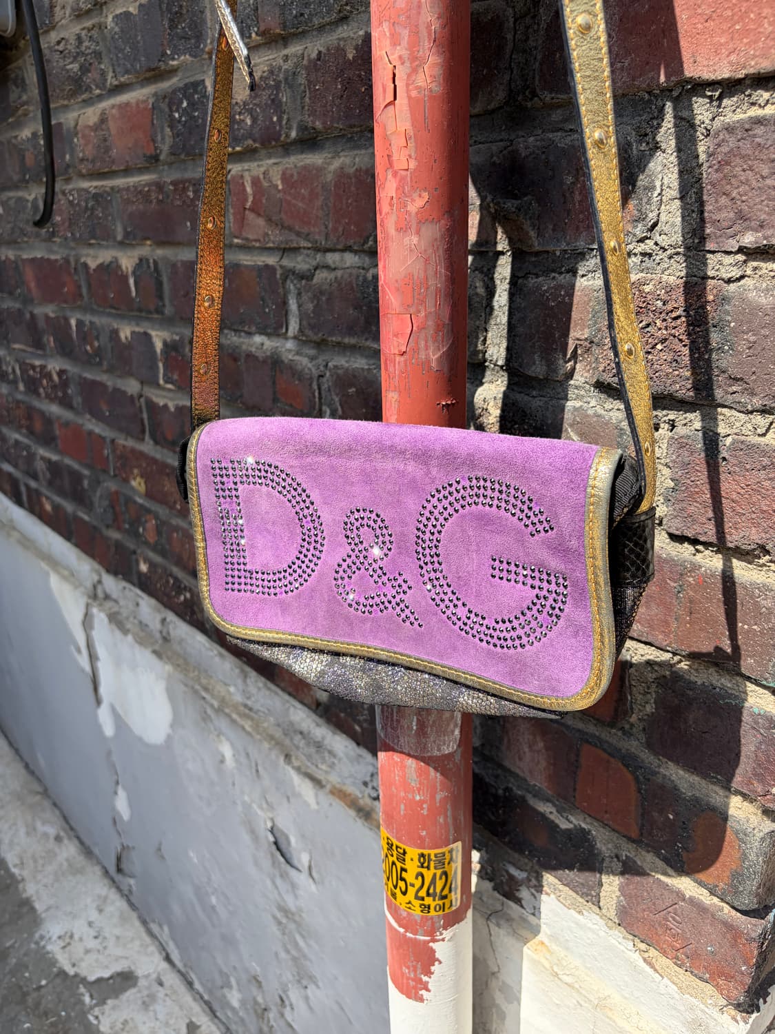 00s D&G 퍼플 스웨이드 숄더백  상품이미지2